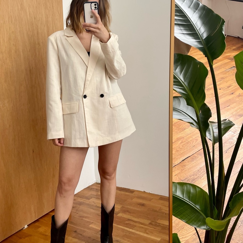 Missguided White Oversized Blazer